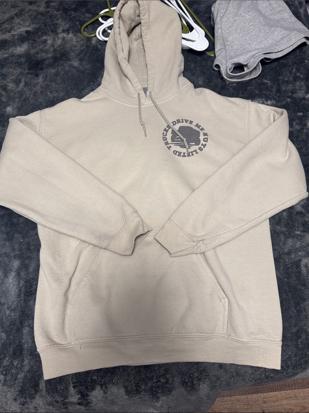 Gildan Cream Pullover Hoodie with Drawstring